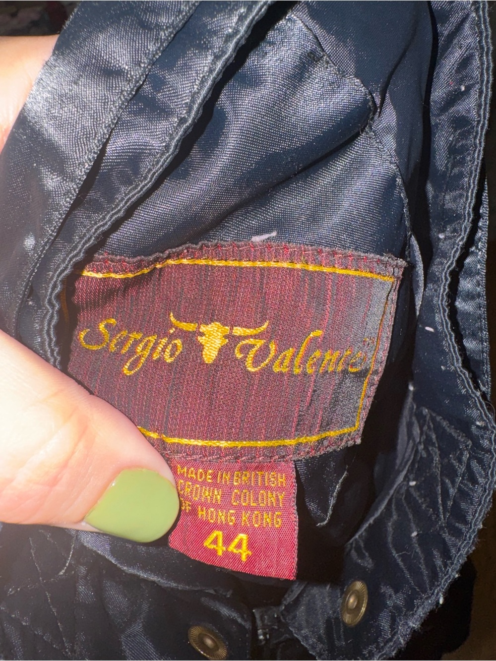 VTG 80s Sergio Valente Black Bomber Jacket Members Only Style Sz 44 - Picture 2 of 3